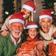 thumbnail image 4 of 20/1 piezas de sombreros de Navidad para adultos y niños, sombrero de Papá Noel rojo no tejido, feliz Navidad, regalos de Año Nuevo para el hogar, suministros festivos para fiestas, 4 of 5
