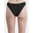 thumbnail image 3 of No Boundaries Women's Fit Stretch Lace Waist Cheeky Panty, Sizes XS to XXXL, 3 of 3
