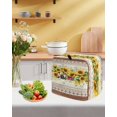 thumbnail image 5 of Sunflower Brown Stand Mixer Dust Cover with Storage Pocket & Handles,Retro Southwest Country Plant Leaf Floral Fits All Tilt Head & Bowl Lift Kitchen Appliance Cover Organizer Accessories,6-8 Quart, 5 of 6