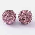 thumbnail image 2 of Polymer Clay Rhinestone Beads Grade A Round PP15 Light Amethyst 10mm Hole: 1.8~2mm 6 Rows Rhinestone PP15(2.1~2.2mm), 2 of 2
