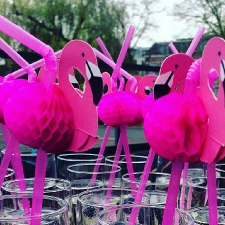 Flamingo GLASS STRAW - Boba Straws, Glass Straws, Reusable Straws, Smoothie Straw, Thin Straws, Flamingo Straws