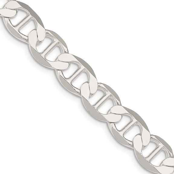 Sterling Silver 9.95mm Flat Anchor Chain (20 X 9.95) Made In Italy qlfa200-20