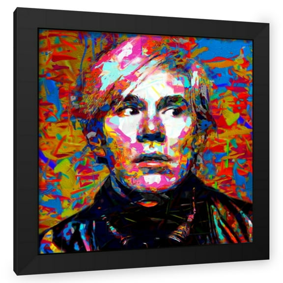 Stephen Chambers 20x20 Black Modern Wood Framed Wall Art Titled - Andy Warhol