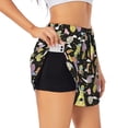 thumbnail image 3 of Lsque Cartoon Astronaut In Spacesuit Printed Women's Running Shorts with Liner Pockets,Elastic Quick Dry Workout Athletic Gym Yoga Shorts,Womens High Waist Shorts-Small, 3 of 9