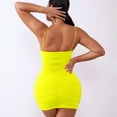 thumbnail image 3 of Ailaofu Women's Sleeveless Ruched Spaghetti Strap Bodycon Mini Club Party Dress, 3 of 5