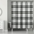 thumbnail image 2 of Creative Products Black and White Plaid Pattern 71x74 Shower Curtain, 2 of 2