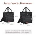 thumbnail image 2 of Lunch Bag& Lunch Box for Men Women Double Deck,Large Insulated Adult Lunch Box Leakproof Lunchbox Cooler Bag for Work Picnic Beach, Black, 2 of 6