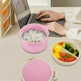 thumbnail image 4 of Pxyqht Leak-proof Lunchbox, Double Lid Soup Bowl, Food Grade Plastic Bento Box, Microwave Safe Container, Ideal for Home and Office Use, 4 of 6