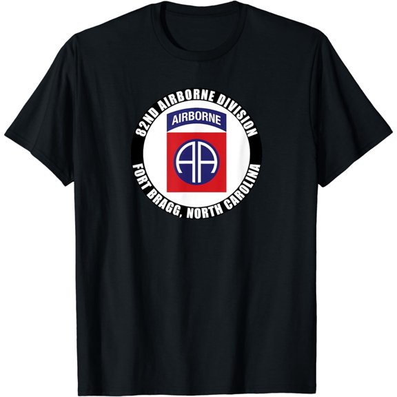 82nd Airborne Division Fort Bragg North Carolina Emblem Vet T-Shirt