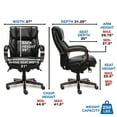 thumbnail image 4 of La-Z-Boy Bellamy Executive Office Chair Black Bonded Leather, 4 of 9
