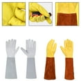 thumbnail image 4 of M/L/Xl Cowhide Gardening Flower Pruning Long Sleeved Protective Gloves White Xl, 4 of 6