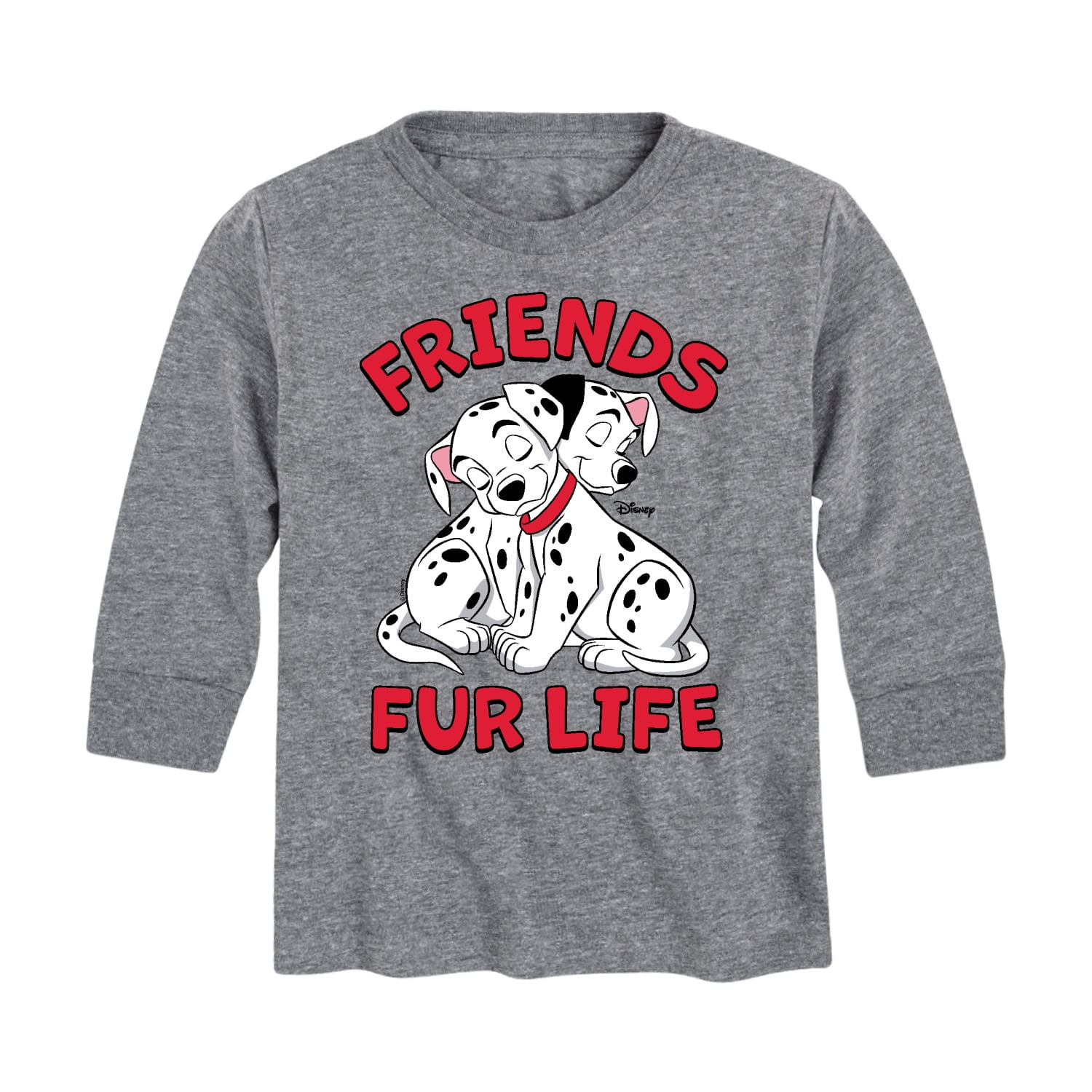 Disney - 101 Dalmatians Animated - Friends FUR Life - Toddler And Youth Long Sleeve Graphic T-Shirt