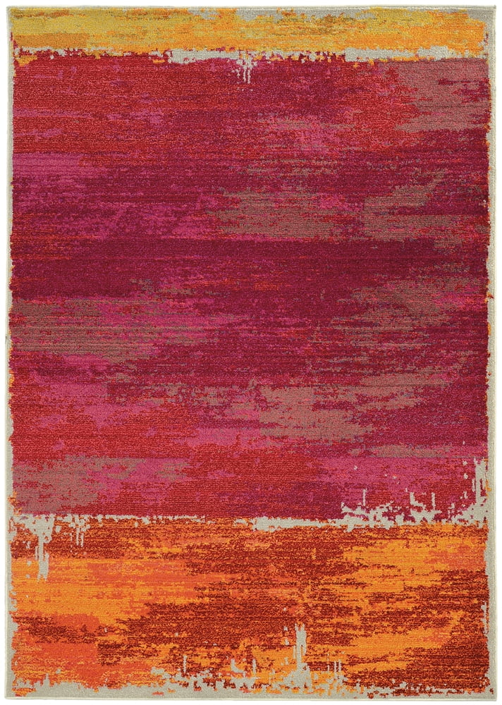 Pantone Expressions Area Rug 5501R Pink Faded Distressed