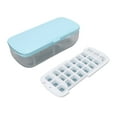 thumbnail image 2 of 24-Grid Silicone Ice Cube Tray with Lid for Kitchen - Blue Freezer Mold Set, 2 of 8