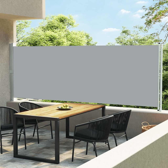 vidaXL Auvent Latéral Rétractable pour Patio 600x160 cm Gris
