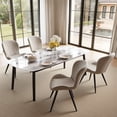 thumbnail image 3 of Daluvenix Modern Dining Chairs Set of 4 Upholstered Comfy Fabric Kitchen & Dining Room Chairs with Metal Legs & Thick Cushions for Living Room, Grey, 3 of 7