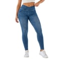 thumbnail image 2 of Jeggings for Women 2026 Trendy Washed Blue High Waisted Stretchy Denim Pants Slim Fit Tight Leggings Workout Yoga Pants, 2 of 6