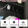 thumbnail image 6 of Ktaxon Lighted Makeup Vanity Table, White Dressing Desk with Charging Station, Black, 6 of 9