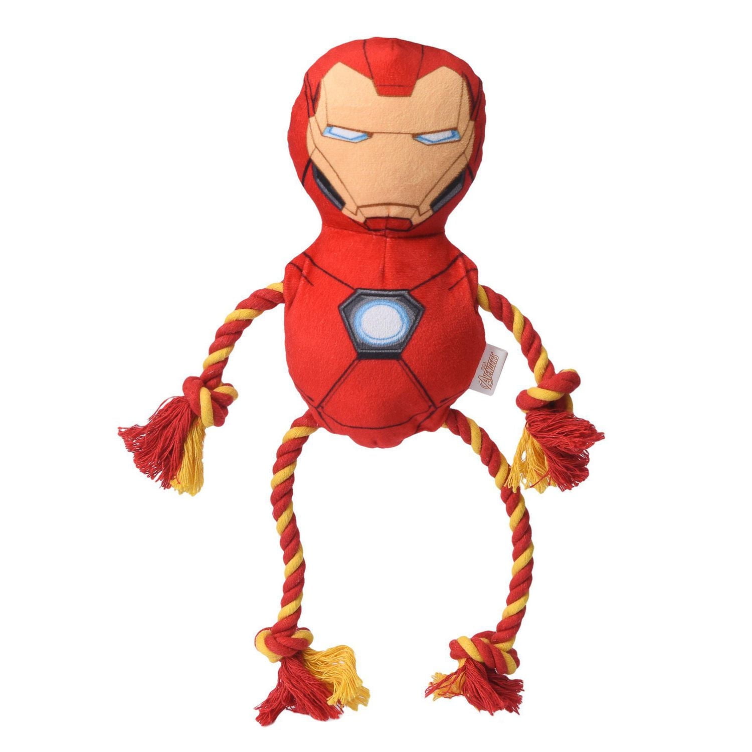 Jouet pour chien en corde en peluche avec couineur Iron Man