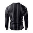 thumbnail image 4 of GrmtClth Shirts for Men 2026 Breathable Vertical Striped Top Comfortable Button Tee Fashion Long Sleeve Blouse Henley Black M, 4 of 4