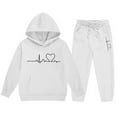 thumbnail image 4 of MIXUE Toddler Girls Outfits Autumn Hoodies Heartbeat Print Sweatshirts + Sports Jogger Pants Two Piece Athletic Girls Clothes, 4 of 4