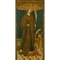 thumbnail image 2 of Anonymous 14x24 Black Ornate Framed Double Matted Museum Art Print Titled: Saint Catherine (15th Century), 2 of 5