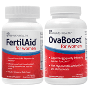 FertilAid for Women and Ovaboost Combo 1 Month Supply Fertility Supplements