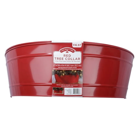 New traditions Holiday Time Red Christmas Tree Collar - Walmart.com