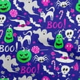 thumbnail image 1 of oneOone Georgette Viscose Purplish Blue Fabric Halloween Sewing Craft Projects Fabric Prints By Yard 42 Inch Wide, 1 of 4