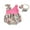 Rose Red, variant on LMLYSoH Baby Girl Two Piece Outfits Summer Floral One Shoulder Romper and Stretch Headband Cute Clothes