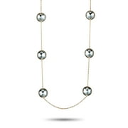 Swarovski Globe Strandage Rhodium-Plated Crystal Long Necklace