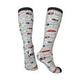 thumbnail image 4 of Balery Hello Printed Novelty Socks Men's Women's Crew Socks Sports Socks Knee High Socks Cotton Socks Quirky and Cool Socks, 4 of 9