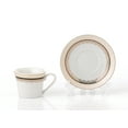thumbnail image 2 of Elegant Durable and Colorful Porcelain Espresso Cup and Saucer Set - Gold and Black, Set of 6, 2 oz., 2 of 7
