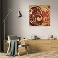 thumbnail image 3 of Kristin Emery 26x26 Gallery Wrapped Canvas Wall Art Titled - Red Gold Swirl, 3 of 4