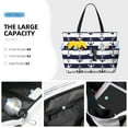 thumbnail image 2 of Wukai Anchors Print Zipper Bag,large Beach Tote Bag,Waterproof Sandproof Bag,Grocery and Picnic Tote Travel Bag, 2 of 5