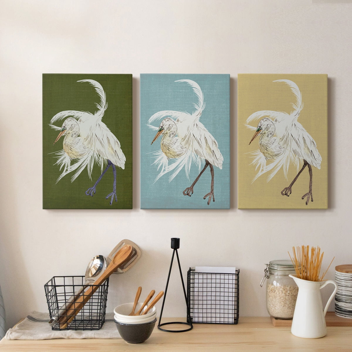 Heron Plumage II Premium Gallery Wrapped Canvas - Ready to Hang - 24 x 36 Each