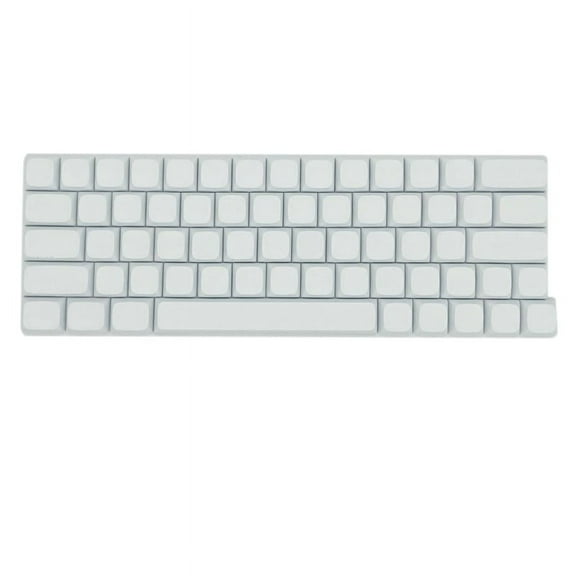 XISAOK 64Key Blank Keycaps, Thick PBT White Keycaps for XD64 GK64 Mechanical Keyboard