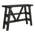 thumbnail image 3 of Wicks 2-Shelf Wood Reclaimed Black Oak Console Table, 3 of 7