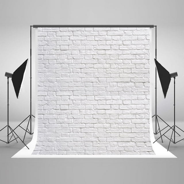 ABPHQTO Fondo de cabina de estudio de fotografía de pared de ladrillo blanco de 150x220cm