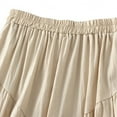 thumbnail image 7 of Cavosen Pleated Skirts for Women Midi High Waisted Solid Color A-Line Skirts Casual Skirts Lightweight Flowy Stylish Ankle Length Skirts Work Comfort Fall Winter Clothes Beige, 7 of 7