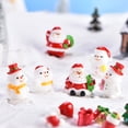 thumbnail image 2 of Adorable Snowman Shape Miniature Statue Decor Beautiful Handmade Resin Miniature Statue Model for Home, 2 of 8