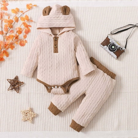 

Spazoro Toddler Girls Pullover Hoodie and Jogger Clothing Set 2PC Solid Color Casual Sweatpants Fall Winter Outfit Sets for Kids Girls Khaki