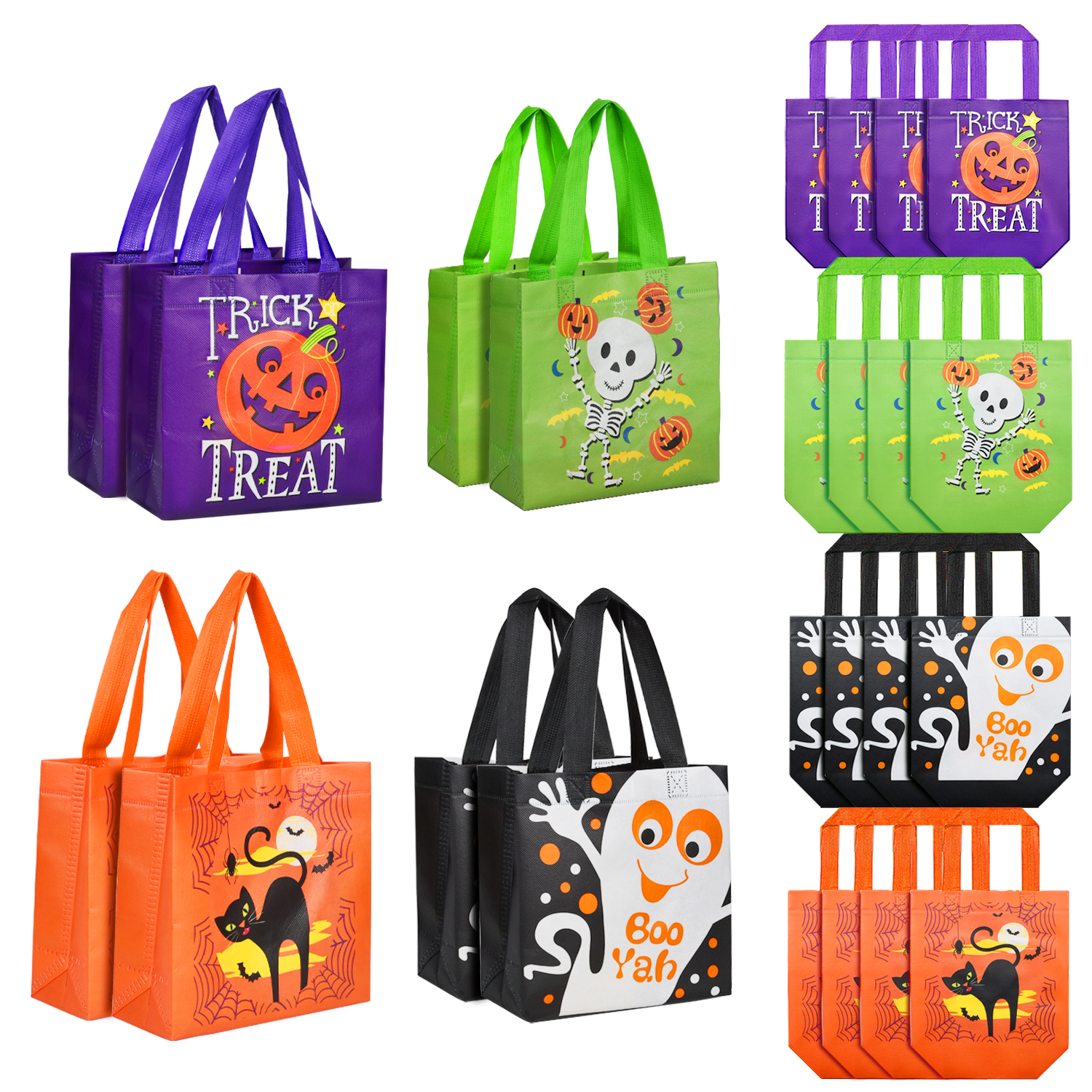 16Pcs Halloween Treat Bags Party Favors Trick Or Treat Gift Bags For 16pcs-halloween-treat-bags-party-favors-trick-or-treat-gift-bags-for
