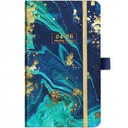 2024-2026 Pocket Planner/Calendar - 3 Year Monthly Planner 2024-2026 with 63 Notes Pages, Jan. 2024 - Dec. 2026, 3.8" x 6.4", Monthly Calendar 2024-2026 with Inner Pocket + Pen Hold - Blue
