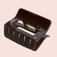 thumbnail image 3 of Scunci Luxe by Conair Modern Square Claw Clip, Espresso Brown, Open Rectangle Design, 1 Count, 3 of 8