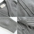 thumbnail image 4 of Kids' V-Neck Knitted Cardigan Long Sleeve Cotton Sweater for Boys and Girls, 4 of 13