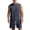 Blue, variant on Men's Workout Tracksuits Sleeveless Muscle Tank Tops Gym Acid Wash T Shirts Loose Fit Elastic Waist Shorts Navy S