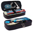 thumbnail image 2 of Jujutsu Anime Kaise Black Leather Pencil Case Zipper Stationery Storage Bag,Ideal For Travel Lovely Functional, 2 of 6