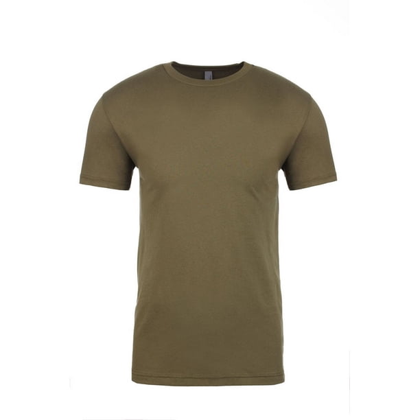 Next Level - Camiseta con cuello redondo para adultos unisex (Verde militar)