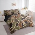 thumbnail image 2 of Manfei Vintage Camo 7-Piece Twin Bedding,Woodland Bear Bedding Comforter Set,Brown Green,Black Reversible, 2 of 7